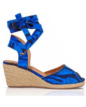 Miriam Bella The Gaia Ocean Spirit Espadrille Wedge Sandals - Blue
