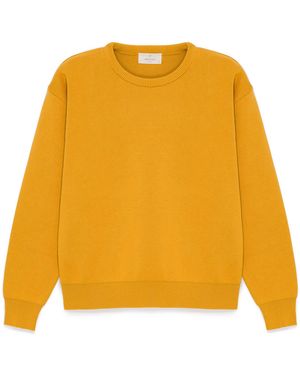 Peraluna Cleo Plain Knit Loose Fit Sweater - Yellow