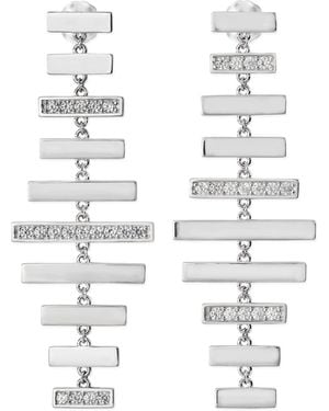 Lucy Quartermaine Solid Sterling Wind Chime Earrings - White