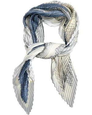 Wild Cosmos Eliza Plissé Petit Scarf - Blue