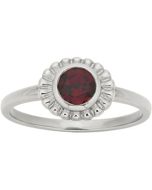 Zoe & Morgan Odette Ring With Garnet - Multicolour
