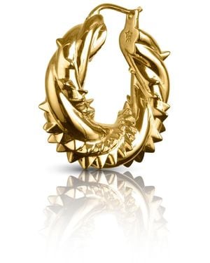Kasun Entwined Serpent Hoops - Metallic