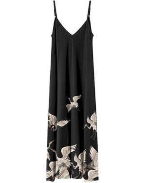 Aloha From Deer Cranes Maxi Dress - Black