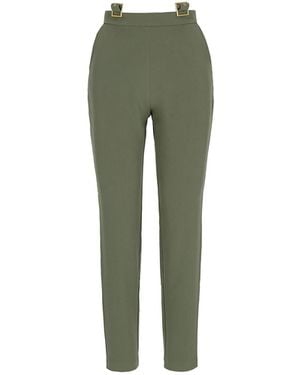 Mandragora High-Waisted Light Khaki Trousers - Green