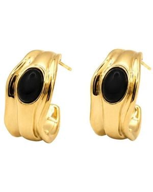 Uchi and Soto Enso Onyx Molten Hoop Earrings - Metallic