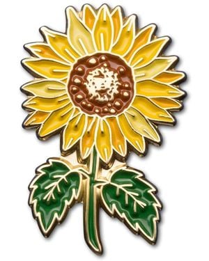 Make Heads Turn Enamel Pin Ukrainian Sunflower - Yellow