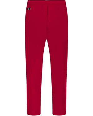 Versace 19.69 Abbigliamento Sportivo Oversize Straight Lef Trousers Rimini- Bordeaux - Red