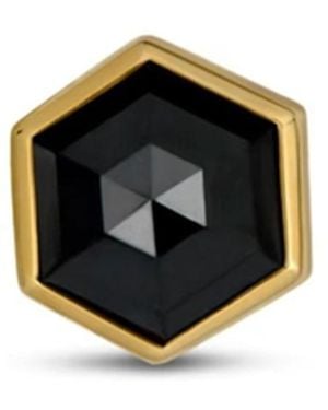 Rahul's Jewels Sanctum Hexa Earring Single -14 Karat With Genuine Diamond - Black