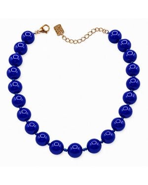 Michael Nash Jewelry Abigail Jasper Semi Precious Bead Necklace - Blue