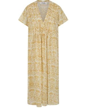 Luella Fashion Portici Cotton Dress Printed Pattern - Metallic