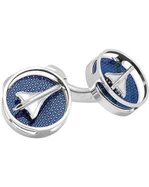 Tateossian Rotating Concorde Cufflinks With Enamel - Blue