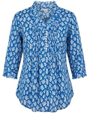 At Last Sophie Cotton Shirt - Blue