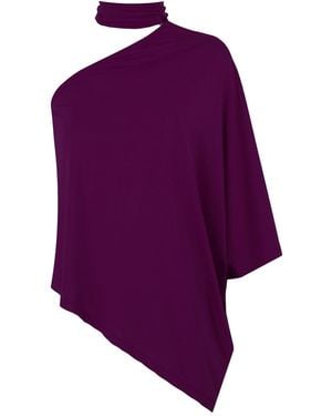 N'Onat Beyonce One Shoulder Evening Top - Purple