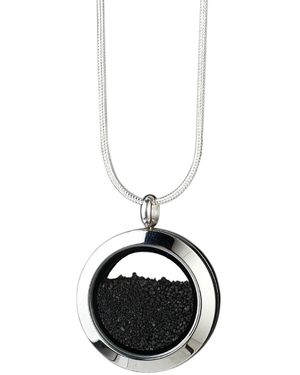 My Little Nature Designer Jewellery Statement Necklace With Natural Volcanic Sand - Black