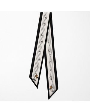 Neightiv And Music And Horses Silk Twilly - Black