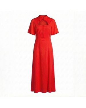 Lily and Lionel Primrose Midi Dress - Red