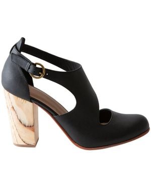 Fortress Luna Naya Block Heel Nappa - Black