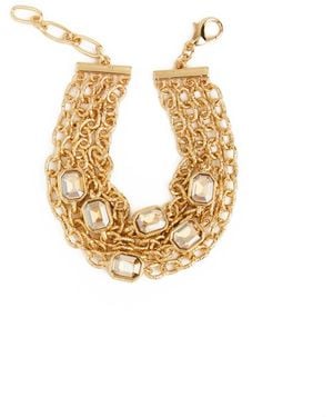 Saachi Crystal Cascade Chain Bracelet - Metallic