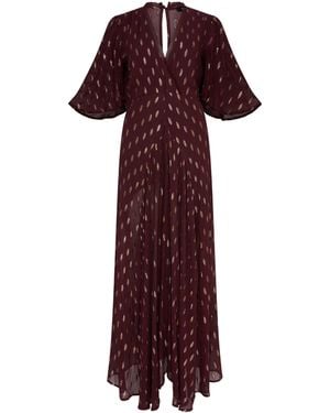 Rose & Nancy Talia Wine Dress - Red