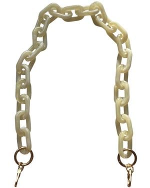 CLOSET REHAB Chain Link Short Acrylic Purse Strap - White