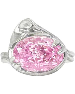 Agora Jewellery Calla Swarovski Stone Ring - Pink