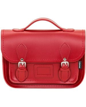 Zatchels Leather Midi Satchel - Red | One Size |