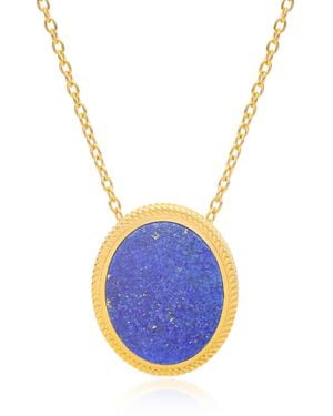 Preeti Sandhu Ara Woven Lapis Pendant Chain - Blue