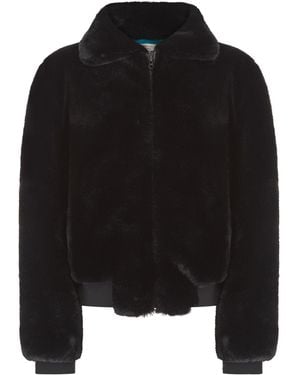 Nooki Design Beatrix Faux Fur Bomber - Black
