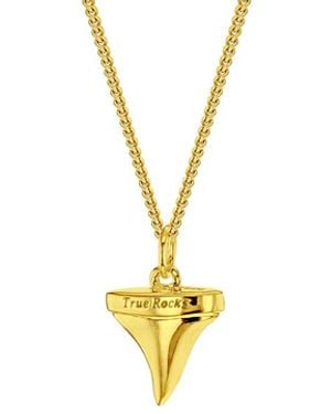 True Rocks Mini Sharks Tooth Pendant 18Kt-Plated - Metallic