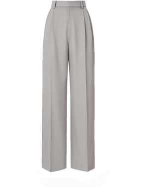 Otthie High-Waisted Wide-Leg Tailored Pants – Light - Gray