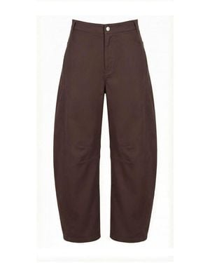 Nooki Design Binx Barrel Leg Pants - Brown