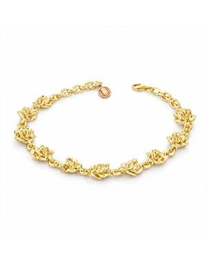 Unaloe Vermeil Rose Chain Bracelet Cariba – Handmade Italian Charm Jewellery - Metallic