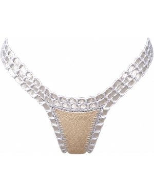 Luxsea Swimwear Anguilla Lurex Crochet Bikini Bottom - Metallic