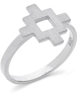 Sheida Farrokhi Minimal Flower Ring - White