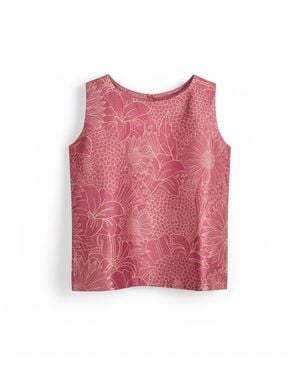 Stovaria Floral Sleeveless Top - Pink