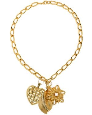 Caramel Vintage Jewellery Vintage Plated Maisy Necklace - Metallic