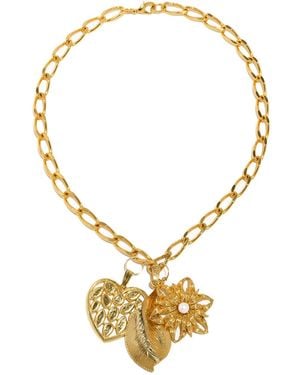 Caramel Vintage Jewellery Vintage Plated Maisy Necklace - Metallic