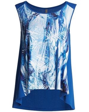 Conquista A-Line Sleeveless Top - Blue