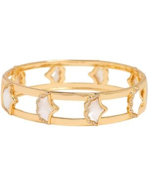 Uchi and Soto Gingko Shell Bangle - Metallic