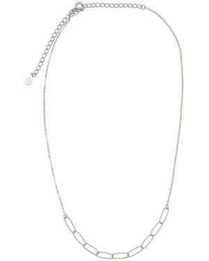 Shabella Nyc Mini Chain Necklace - White