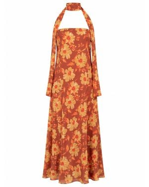 Mind Traveler Sara And Floral Dress - Orange