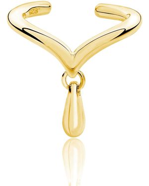 Lucy Quartermaine Drop Cuff With Drop - Metallic