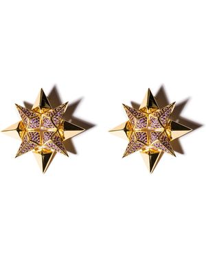 Kybele Studio Starburst Earrings - Metallic