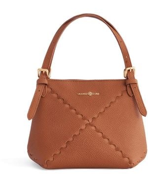 Orange Cube Dusk Mosaic Mini Tote - Brown