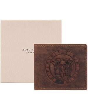 Lloyd Baker Zodiac-Gemini Distressed Leather Wallet - Brown
