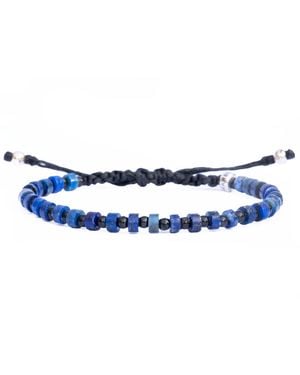 Harbour Uk Orion Lapis Lazuli Rope Bracelet - Blue