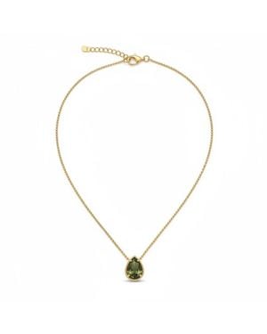 By Virgo Moss Teardrop Necklace - Metallic