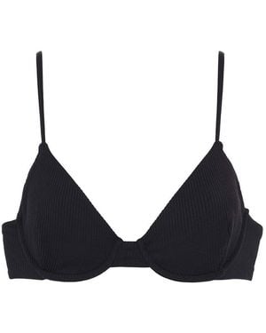 Montce Rib Dainty Bikini Top - Black