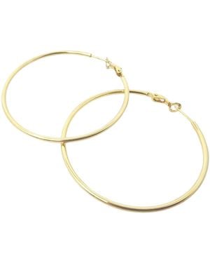 Sophelia 18Ct Plated 50Mm Everyday Hoop Earrings - Metallic