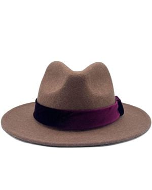 Nooki Design Frankie Wool Fedora-Mink - Brown